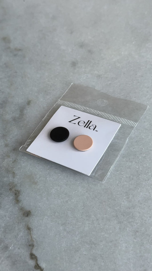 Flat Hijab Magnets Black & Nude (No Snag)